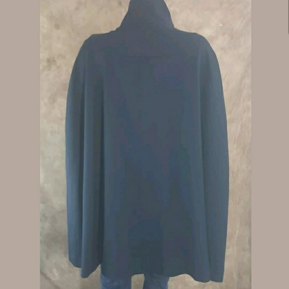 *SOLD* Bird Juicy Couture Navy Cape Poncho Jacket - Picture 5 of 6